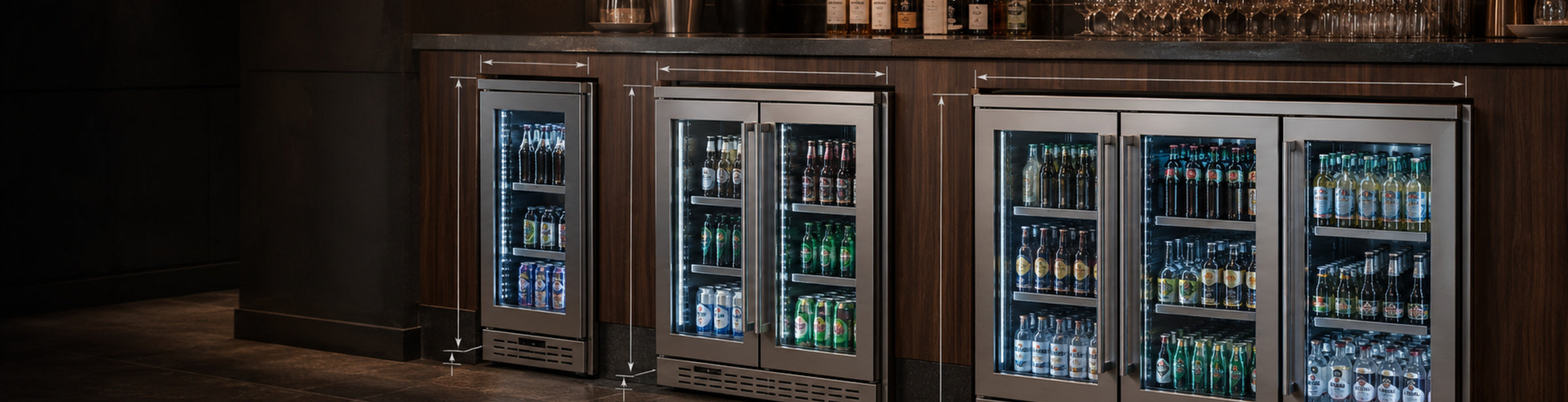 Back Bar Cooler Sizes