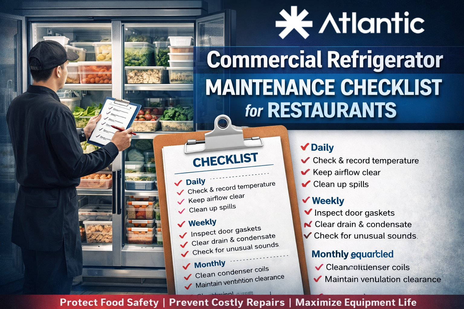 commercial refrigerator maintenance checklist
