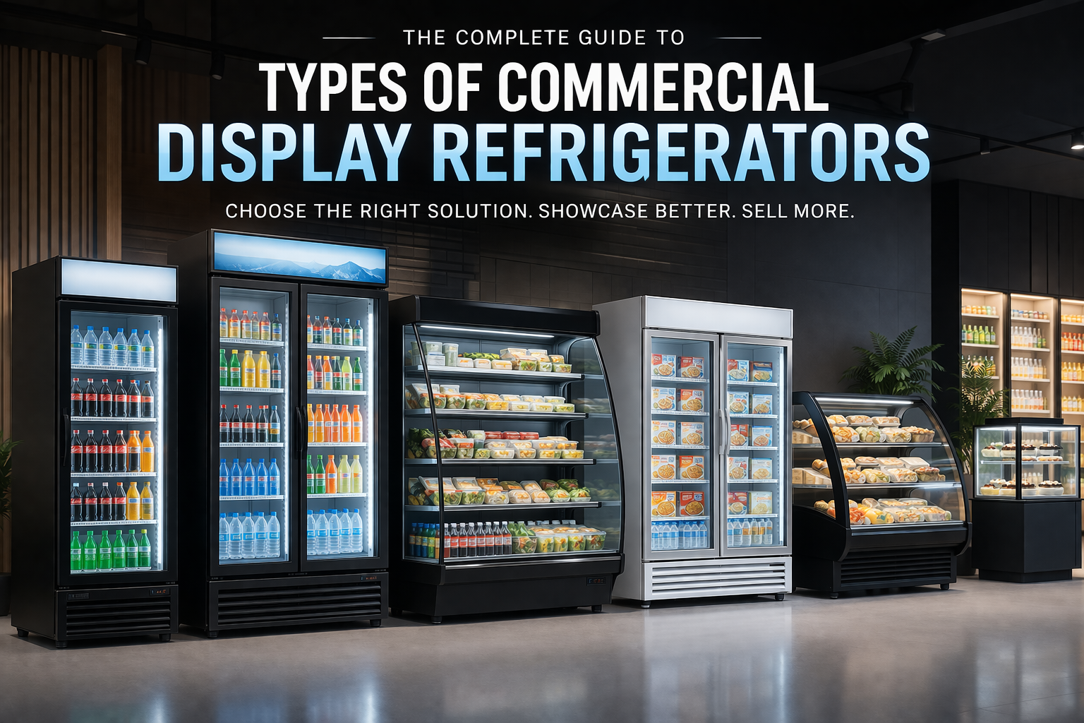 types of commercial display refrigerators