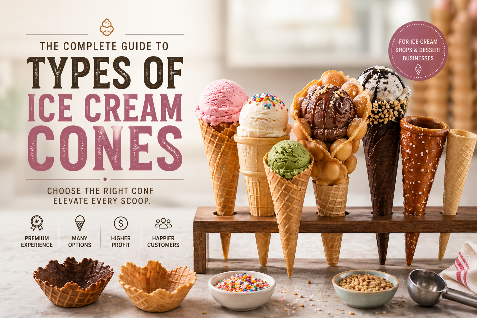 types of ice cream cones