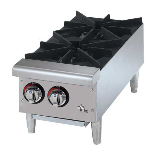 Star Max 602HF 12" Gas Hot Plate - 2 Burners - NG