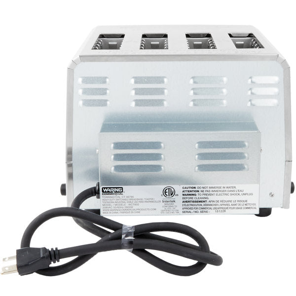 Waring  WCT850 Slot Toaster w/ 4 Slice Capacity & 1 1/2"W Product Opening, 208v/1ph