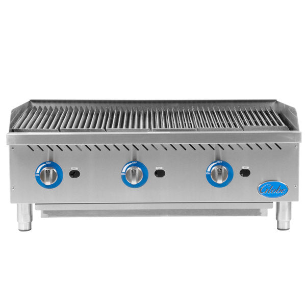 Globe GCB36G-CR 36" Gas Charbroiler with Cast Iron Radiants