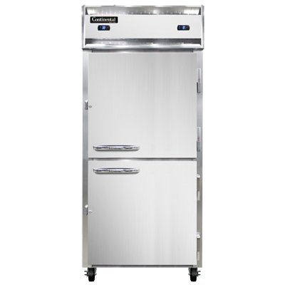 Continental Refrigerator 1RFXNSAHD 36.25-Inch Refrigerator / Freezer — 2 Doors, Stainless Steel Exterior