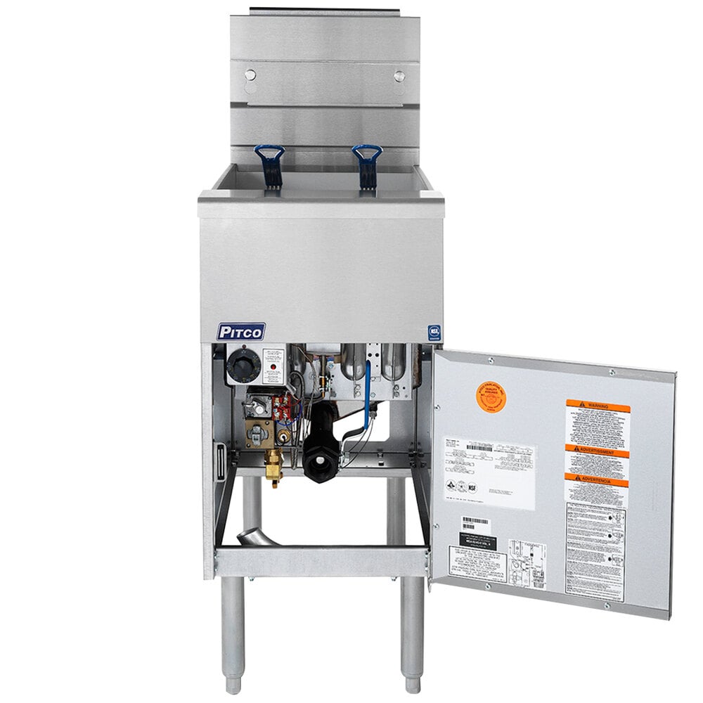 Pitco VF/35S NAT 35 lb Natural Gas Floor Fryer