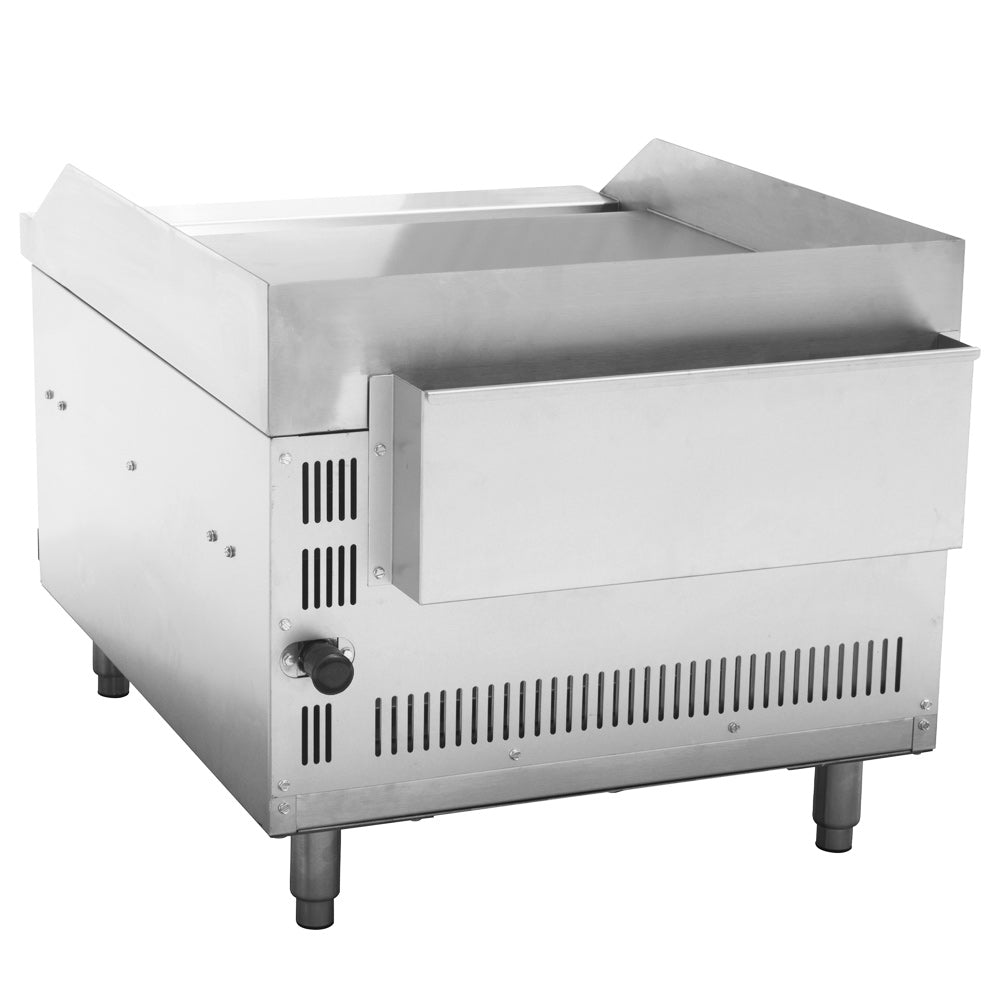 Cookline RGB-24M 24" gas raised griddle broiler, rear angle view