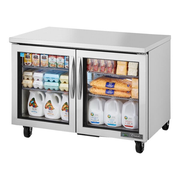 True TUC-48G-ADA-HC~FGD01 48 3/8" ADA Height Undercounter Refrigerator with Glass Doors