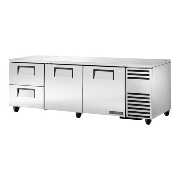 True TUC-93D-2-HC 93 1/4" Undercounter Refrigerator with Two Doors and Two Drawers