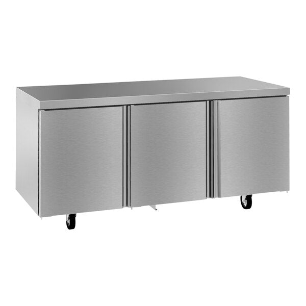 Delfield 4472NP 72 1/8" Flat Top Undercounter Refrigerator with 3 Doors