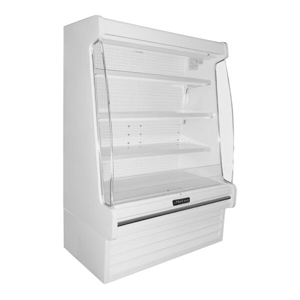 Howard McCray SC-OD30E-8-LED 30E Series 99" White 3-Shelf Horizontal Open Air Curtain Dairy Merchandiser - 115/208-230V