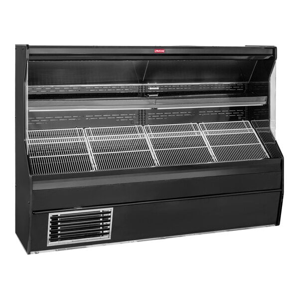 Howard McCray SC-P32E-8S-B-LED 32E Series 98" Black 1-Shelf Horizontal Open Air Curtain Produce Merchandiser - 115/208-230V