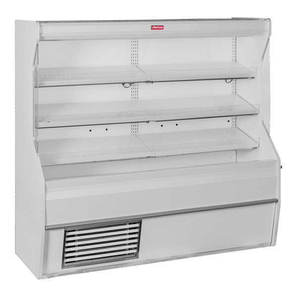 Howard McCray SC-M32E-3-LED 32E Series 38" White 3-Shelf Vertical Open Air Curtain Meat Merchandiser - 115V