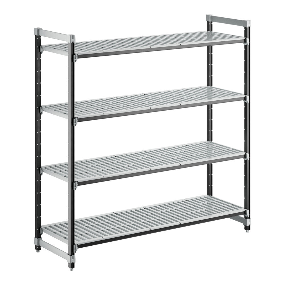 Cambro EXU247272V4480 Camshelving Elements 4-Shelf Vented Starter Shelving Unit - 24'' x 72'' x 72''
