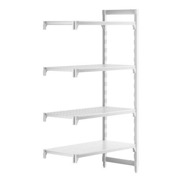 Cambro CPA214272VS4480 Camshelving Premium 4 Shelf Vented/Solid Add On Unit - 21" x 42" x 72"