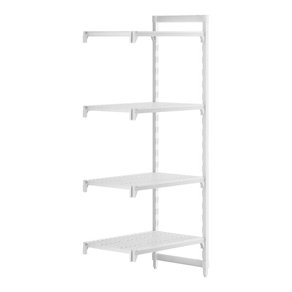 Cambro CPA243684V4PKG Camshelving Premium 4-Shelf Vented Add On Shelving Unit - 24" x 36" x 84"