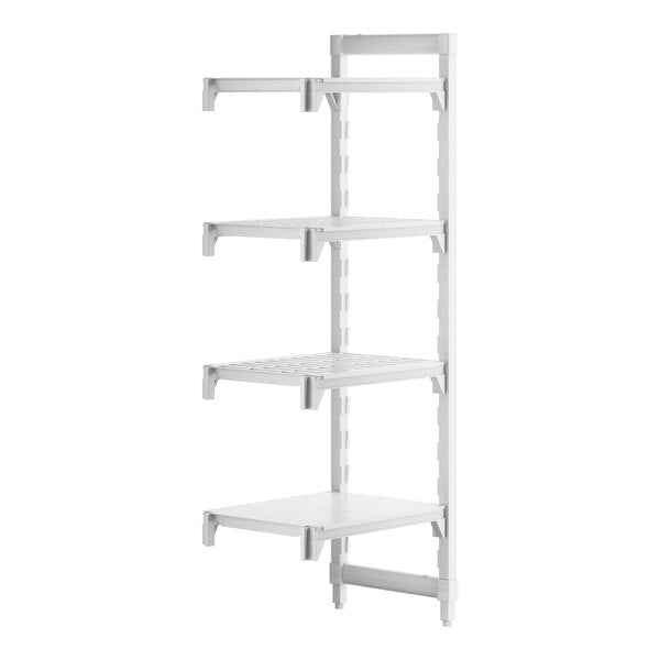 Cambro CPA182464VS4480 Camshelving Premium Vented/Solid 4-Shelf Add-On Unit - 18" x 24" x 64"
