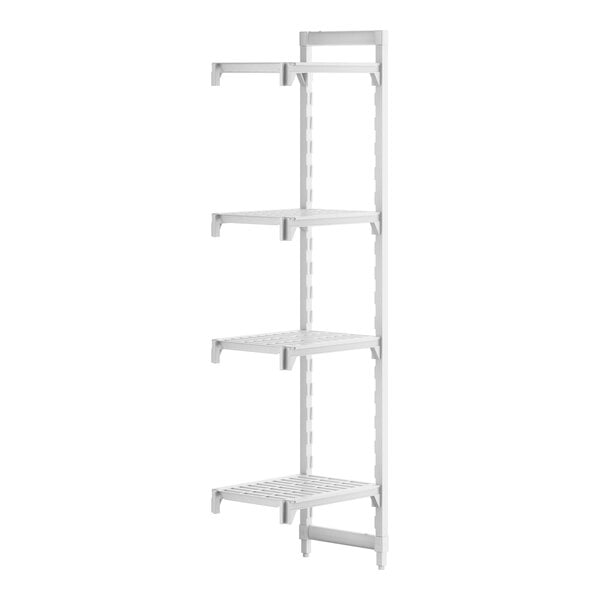 Cambro CPA182484V4PKG Camshelving Premium Vented 4-Shelf Add-On Shelving Unit - 18" x 24" x 84"