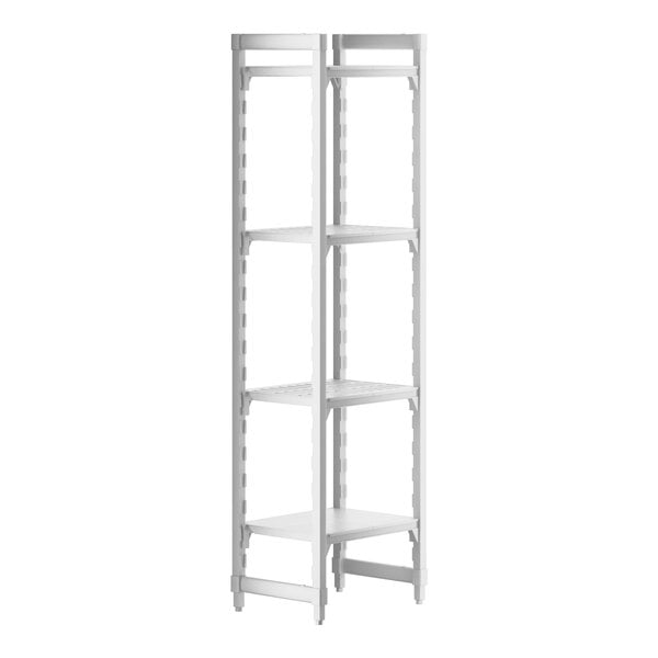 Cambro CPU182484VS4PKG Camshelving Premium Vented/Solid 4-Shelf Starter Unit - 18" x 24" x 84"