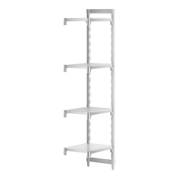 Cambro CPA182484VS4PKG Camshelving Premium Vented/Solid 4-Shelf Add-On Unit - 18" x 24" x 84"