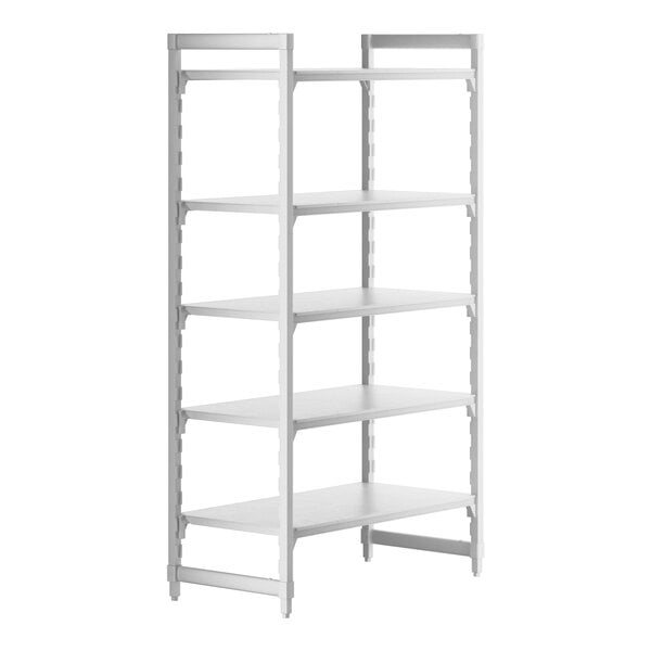 Cambro CPU244884S5PKG Camshelving Premium Solid 5-Shelf Starter Unit - 24" x 48" x 84"