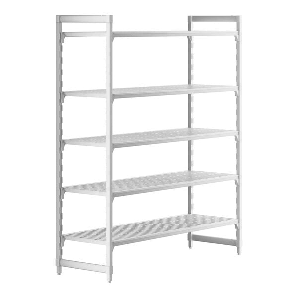 Cambro CPU247284V5PKG Camshelving Premium Vented 5-Shelf Starter Shelving Unit - 24" x 72" x 84"