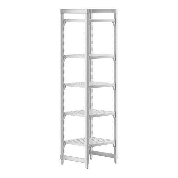 Cambro CPU212484V5PKG Camshelving Premium 5-Shelf Vented Starter Shelving Unit - 21" x 24" x 84"