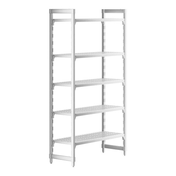 Cambro CPU184884V5PKG Camshelving Premium Vented 5-Shelf Starter Shelving Unit - 18" x 48" x 84"