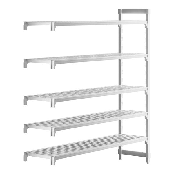 Cambro CPA187272V5PKG Camshelving Premium Vented 5-Shelf Add-On Shelving Unit -18" x 72" x 72"
