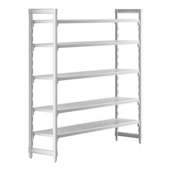 Cambro CPU187272V5PKG Camshelving Premium 5-Shelf Vented Starter Shelving Unit - 18" x 72" x 72"