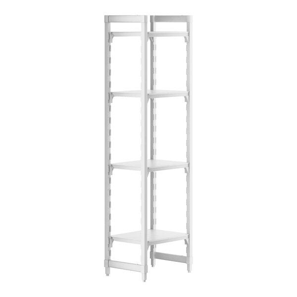 Cambro CPU182484S4PKG Camshelving Premium 4-Shelf Solid Starter Shelving Unit - 18" x 24" x 84"