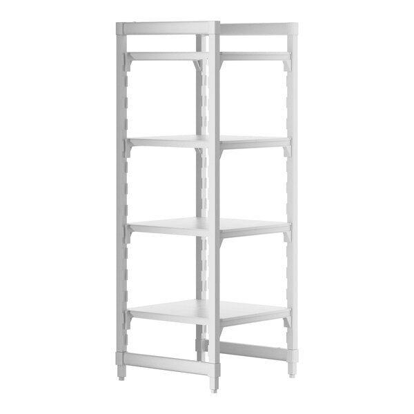 Cambro CPU242464S4480 Camshelving Premium Solid 4-Shelf Starter Shelving Unit - 24" x 24" x 64"