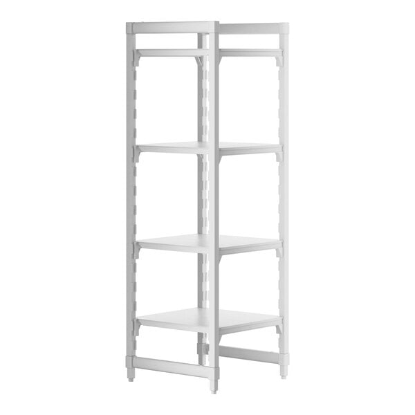 Cambro CPU242472S4480 Camshelving Premium Solid 4-Shelf Starter Shelving Unit - 24" x 24" x 72"