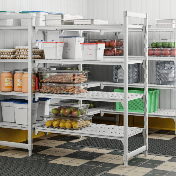 Cambro CPA244864V4480 Camshelving Premium 4-Shelf Vented Add On Shelving Unit - 24" x 48" x 64"
