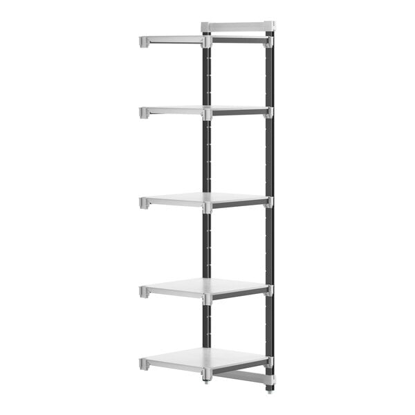 Cambro EXA212484S5480 Camshelving Elements 5-Shelf Solid Add-On Unit - 21" x 24" x 84"