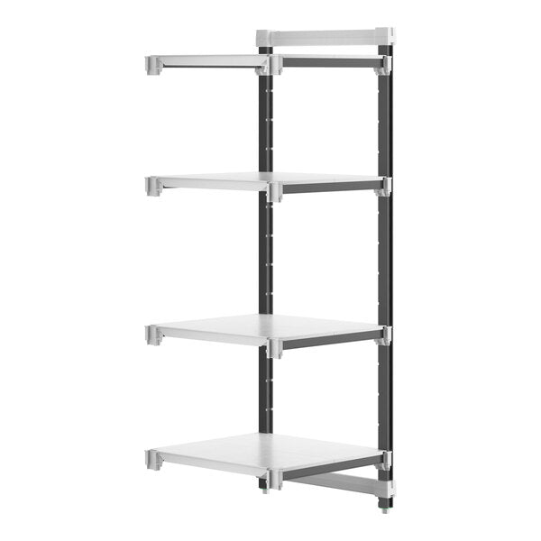 Cambro EXA242464S4480 Camshelving Elements 4-Shelf Solid Add-On Unit - 24"W x 24"L x 64"H