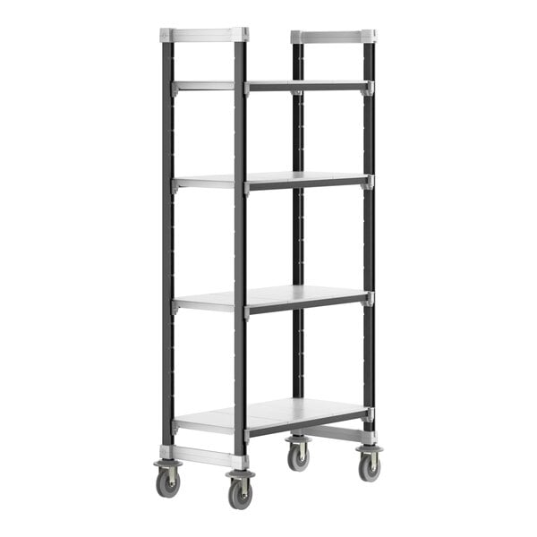 Cambro EXHD183678S4480 Camshelving Elements XTRA High Density Solid 4-Shelf Mobile Starter Unit