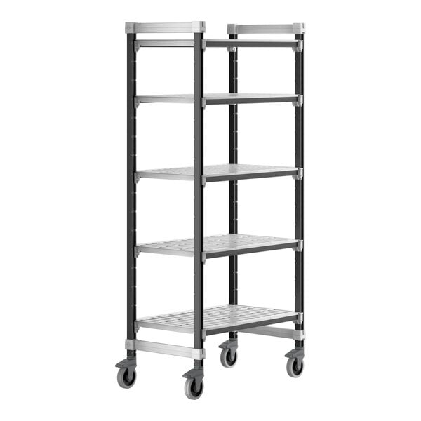 Cambro EXMU213678V5480 Camshelving Elements 5-Shelf Vented Mobile Shelving Unit - 21" x 36" x 78"