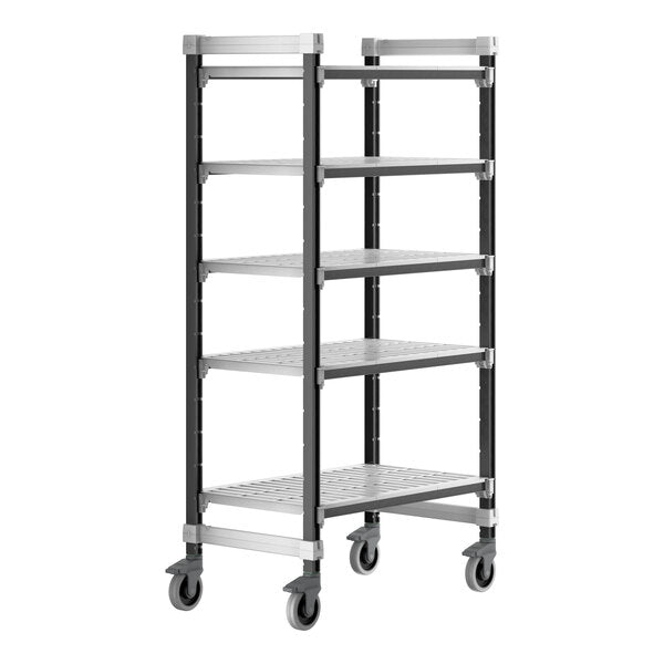 Cambro EXMU213670V5480 Camshelving Elements 5-Shelf Vented Mobile Shelving Unit - 21" x 36" x 70"
