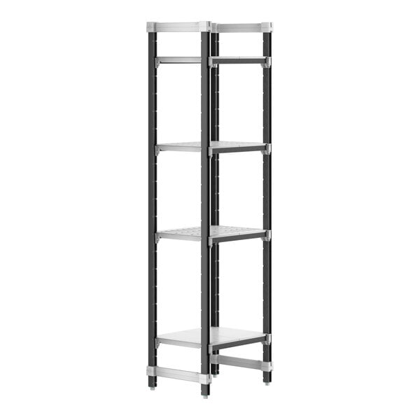 Cambro EXU182484VS4480 Camshelving Elements 4-Shelf Stationary Starter Shelving Unit - 18" x 24" x 84"