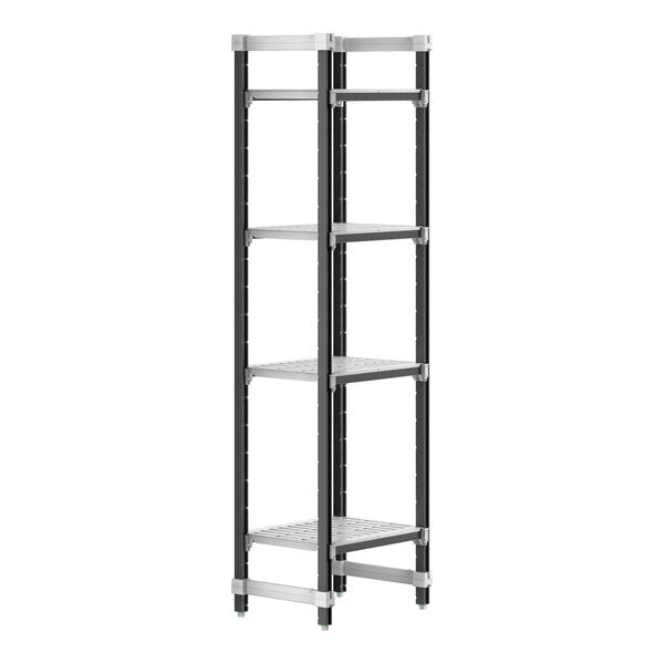 Cambro EXU182484V4480 Camshelving Elements 4-Shelf Vented Stationary Starter Unit - 18" x 24" x 84"