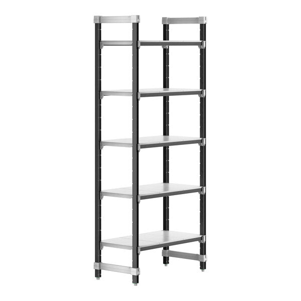 Cambro EXU183684S5480 Camshelving Elements 5-Shelf Solid Stationary Starter Unit - 18" x 36" x 84"