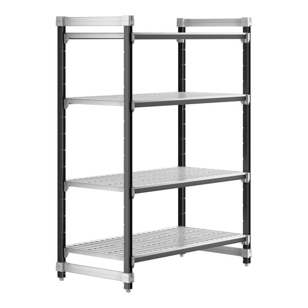 Cambro EXU244864V4480 Camshelving Elements 4-Shelf Vented Starter Shelving Unit - 24'' x 48'' x 64''