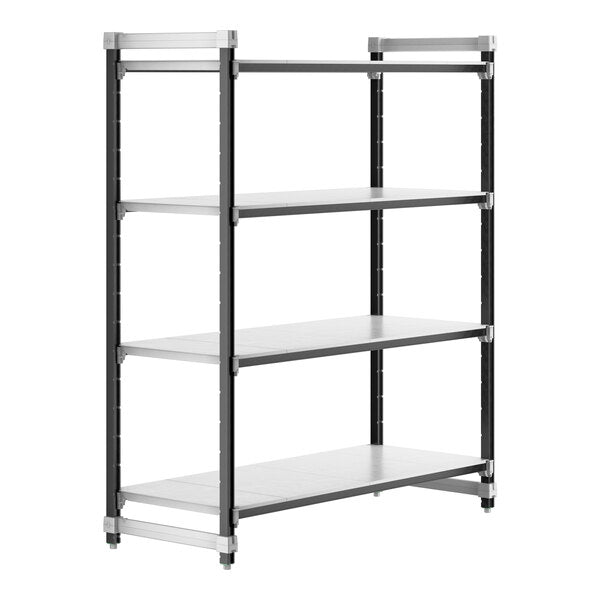 Cambro EXU246072S4480 Camshelving Elements 4-Shelf Solid Starter Shelving Unit - 24'' x 60'' x 72''