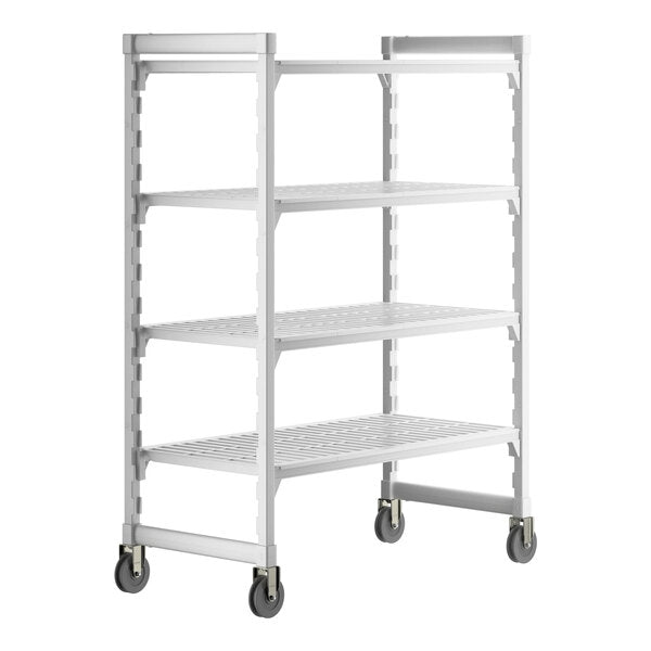 Cambro CPHU244867V4480 Camshelving Premium 4-Shelf Vented Mobile Starter Unit - 24" x 48" x 67"