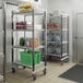 Cambro EXMU244870V4480 Camshelving Elements 4-Shelf Vented Mobile Shelving Unit - 24" x 48" x 70"