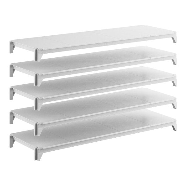 Cambro CPSK1854S5480 Camshelving Premium Series Shelf Plate Kit w/ 5 Solid Shelves - 18"W x 54"L