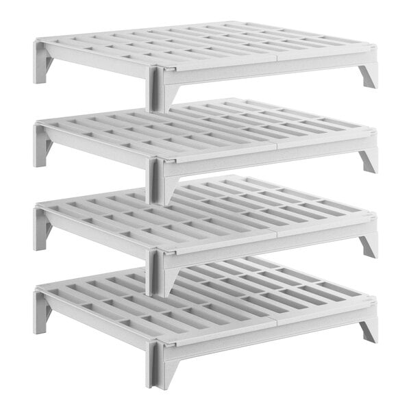 Cambro CPSK2124V4480 Camshelving Premium Shelf Plate Kit with 4 Vented Shelves - 21"W x 24"L