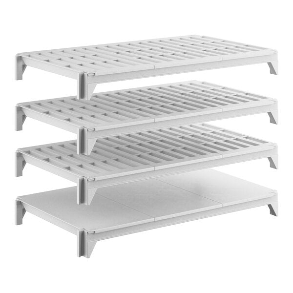 Cambro CPSK2136VS4480 Camshelving Premium Shelf Plate Kit with 1 Solid and 3 Vented Shelves - 21"W x 36"L
