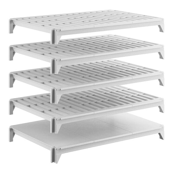 Cambro CPSK2436VS5480 Camshelving Premium Shelf Plate Kit w/ 1 Solid and 4 Vented Shelves - 24"W x 36"L
