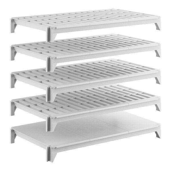 Cambro CPSK2136VS5480 Camshelving Premium Shelf Plate Kit w/ 1 Solid and 4 Vented Shelves - 21"W x 36"L